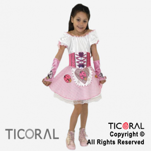 DISFRAZ PANAM NIA ROSA  TALLE 3 CAND x 1